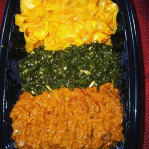 Misir wot, gomen ena tikelgomen (Lentils, Collard green, and Cabbage)